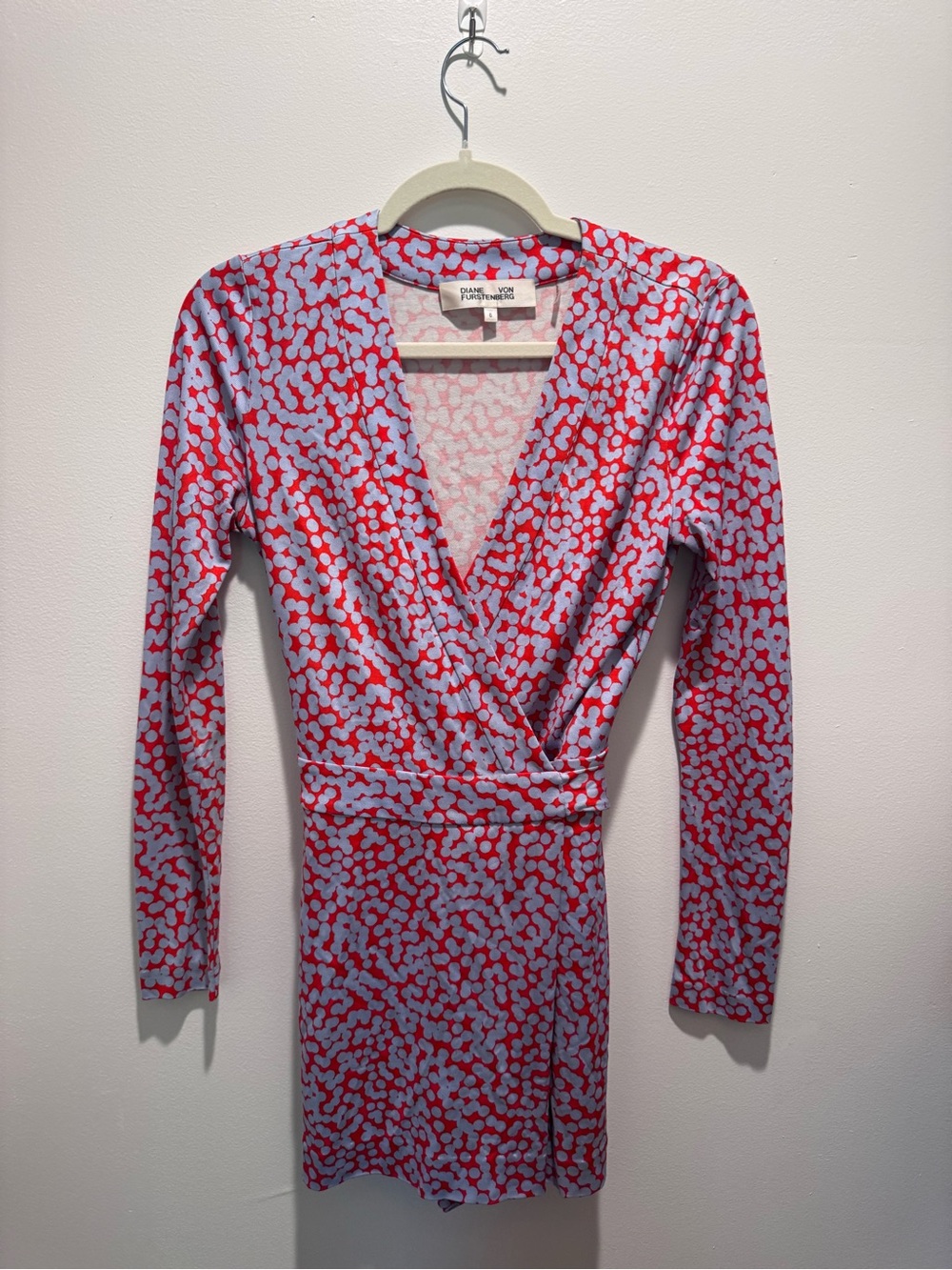 Diane Von Furstenberg Wrap 100% Silk Romper